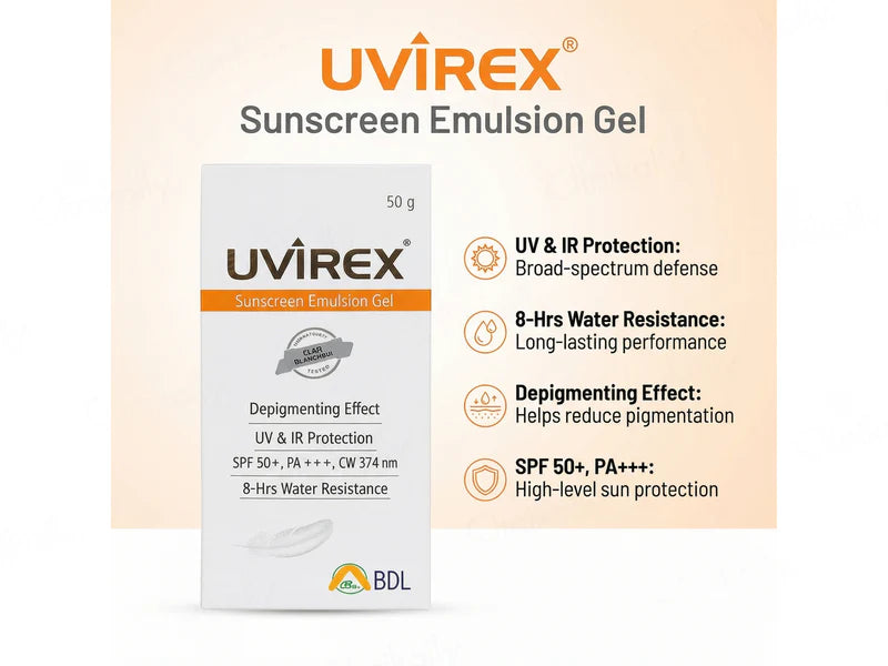 UVIREX Sunscreen Emulsion Gel SPF 50+ PA+++